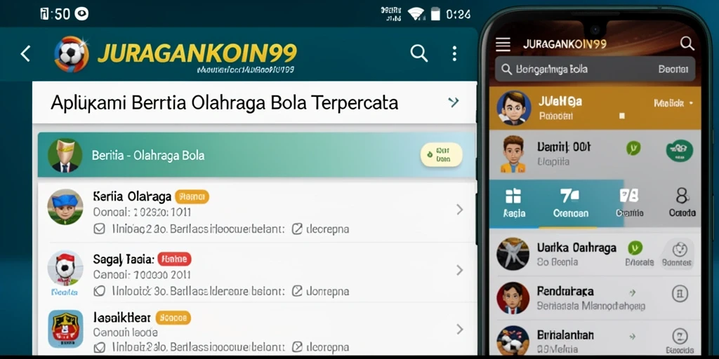 Antarmuka JURAGANKOIN99 dengan informasi berita olahraga bola.
