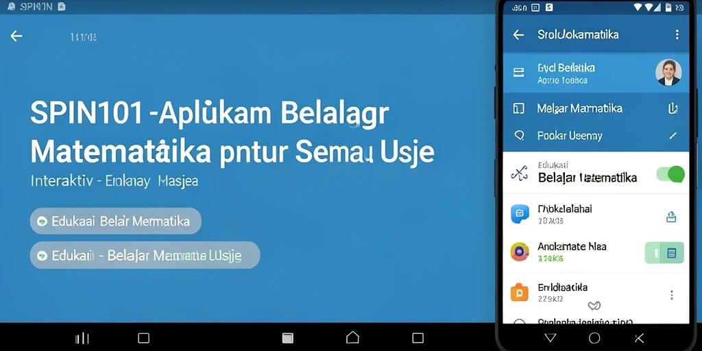 Tangkapan layar antarmuka SPIN101 yang menarik dan interaktif.